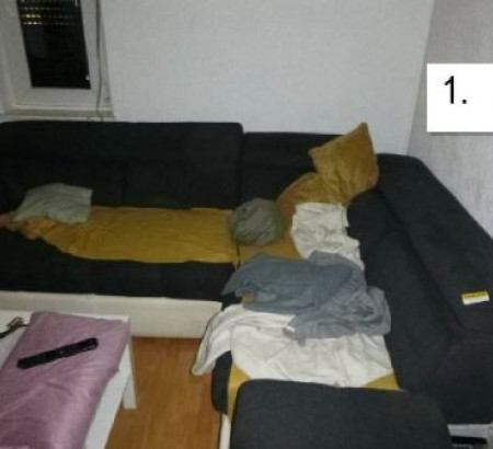 Kutna sjedeća garnitura (tkanina, umjetna koža)