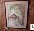 Slika (motiv kuće uz drvo), autor: Rešar Zdenka