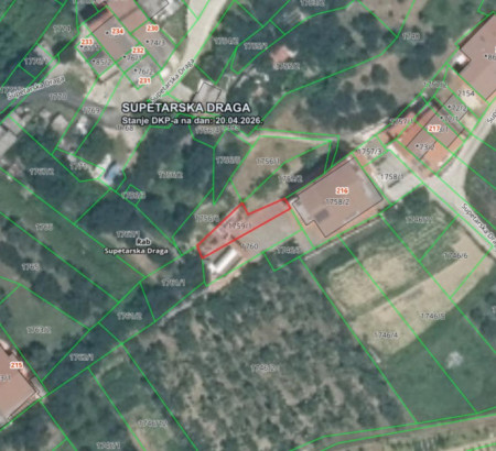 Građevinsko zemljište br. 2, Supetarska Draga, 51280 Rab, Otok Rab