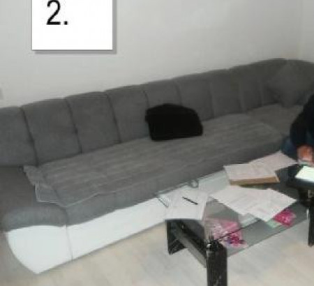 Kutna sjedeća garnitura (tkanina, umjetna koža)