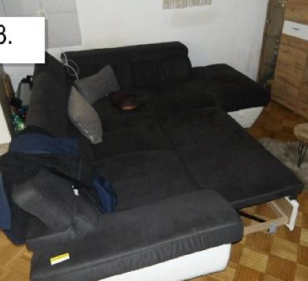 Kutna sjedeća garnitura (tkanina, umjetna koža)