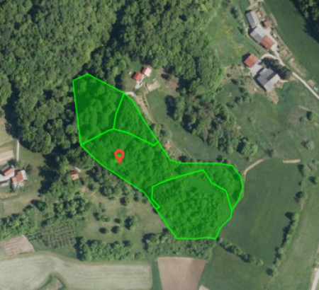 Građevinsko zemljište, poljoprivredno zemljište, šuma, Jerčin, 3253 Pristava pri Mestinju